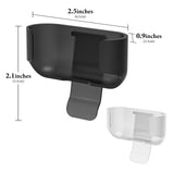 Geekria Ultra-Light Polycarbonate Belt Clip Earbuds Case Compatible with Apple AirPods Pro 3/2/1, Hard Shell for Hiking, Outdoor Activities, Tight fixation (Black/White 2 Pack)