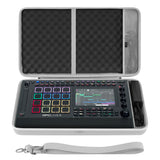 Geekria Audio Interface Carrying Case, Compatible with Akai Professional MPC Live III, EVA Hard Shell Portable Travel Bag (Light Gray)