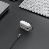 Geekria Silicone Case Cover Compatible with Soundcore by Anker A20i True Wireless Earbuds, Protective Earphones Skin Cover with Keychain Hook, Charging Port Accessible (White)