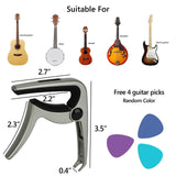 Geekria 3IN1 Guitar Capo, Zinc Alloy Metal Capo for Acoustic and Electric Guitars, Ukulele, Mandolin, Classical Guitar Accessories (Karachi Color)