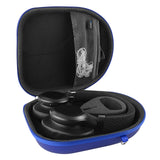 Geekria Shield Headphones Case Compatible with JBL TUNE 760NC, 750NC, 720BT, Live 770NC, Replacement Hard Shell Travel Carrying Bag with Cable Storage (Blue)