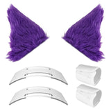 Geekria NOVA Headphone Headband Spacer+Cat Ears Attachment Compatible with Bose, Sony, Skullcandy, Beats, Marshall Headphones, Easy DIY Installation, Comfortable & Stylish (Purple)