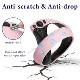 Geekria Silicone Controller Cover Compatible with Sony PlayStation VR2, PS VR2 Anti-Fall Protective Handle Sleeve, Soft Ring Hand Grips, Unibody Design (Pink)
