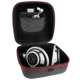 Geekria Shield Headphones Case Compatible with Sennheiser HD820, HD800S, HD800, HD700, HD660S2, HD660S, HD650 Case, Replacement Hard Shell Travel Carrying Bag with Cable Storage (Dark Grey)
