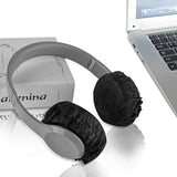 Geekria 100 Pairs Disposable Headphones Ear Cover for On-Ear Headset Earcup, Stretchable Sanitary Ear Pads Cover, Hygienic Ear Cushion Protector (S / Black)