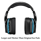 Geekria QuickFit Extra Thick Replacement Ear Pads for Logitech G 533/ 633/ 635/933/ 935/ 930/ 430/ 431/ 432/ 433/ 332/ 230/ 231/ 233, G35 Headphones, Ear Cushions (Black)