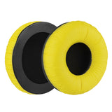 Geekria QuickFit Leatherette Replacement Ear Pads for Sennheiser HD25, HD25-II, HD25SP, HD25SP-II, Limited 75th Anniversary Edition Headphones, Ear Cushions with Video Guide (Yellow)