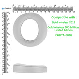 Geekria QuickFit Replacement Ear Pads for Sony PlayStation New Version 2018, PS4 Gold Wireless 500 Million Limited Edition Headphones (Grey)