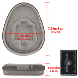 Geekria Shield Case for Neckband Bluetooth Headphones, Replacement Protective Hard Shell Neckband Headset Travel Carrying Bag with Cable and Charger Storage (Brown)