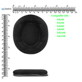 Geekria Comfort Velour Replacement Ear Pads for Shure Srh 240/ 440/ 840/ 940/ 1440/ 1540/ 1840, Hpaec 240/ 440/ 840/ 940/ 1440/ 1540 Headphones, Ear Cushions (Black)