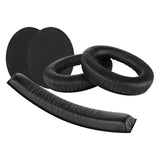 Geekria QuickFit Leatherette Ear Pads for Sennheiser HD380 PRO, HD380, PC350, Game Zero Headphone Ear Pad and Headband Pad/ Ear Cushion + Headband Cushion/ Repair Parts Suit (Black)