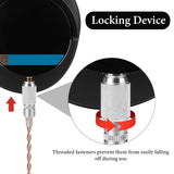 Geekria Apollo Silver-Plated Upgrade 4.4mm to 3.5mm Audio Cable Compatible with Sony MDR-MV1 MDR-M1 MDR-M1ST Headphones Replacement Cord With Threaded Knob Locking Device (9.8ft / 3m)