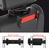 Geekria Car Headrest Mount Compatible with Nintendo Switch, OLED, Lite and Other Mini Tablets, Game Accessories Adjustable Universal Holder for Car Backseat (Red)