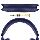 Geekria Protein Leather Headband Pad Compatible with Bowers & Wilkins Px7 S3 / Px8 S2, Headphones Replacement Band, Headset Head Top Cushion Cover Repair Part (Blue)