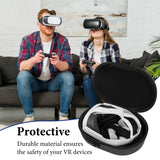 Geekria Carrying Case for VR Controllers and Accessories, Compatible with Quest 3, Quest 2, Vision Pro, Google Daydream View, 30x21x11cm, Shockproof with Cushion Padding for Secure Storage