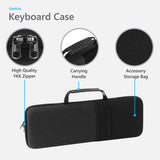 Geekria Full Size Keyboard Hard Shell Case, Compatible with Keychron K10 HE /K10 Max/Q6 HE/V6, Redragon K668/K689/K556 PRO, AULA F108 PRO, Travel Carrying Bag for 104 Key Computer Keyboard