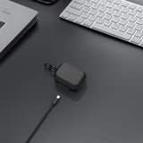 Geekria Silicone Case Cover Compatible with Bang & Olufsen Beoplay EX True Wireless Earbuds, Earphones Skin Cover, Protective Carrying Case with Keychain Hook, Charging Port Accessible (Black)