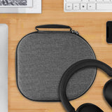 Geekria Shield Headphones Case Compatible with Sony WH-1000XM5/WH-1000XM4/CH710/CH520, Replacement Hard Shell Travel Carrying Bag with Cable Storage (Dark Grey)
