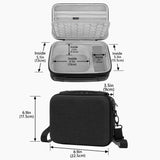 Geekria Mini PC Hard Shell Case, Compatible with Apple 2024 Mac Mini M4 / M4 Pro Travel Carrying Bag, Fit for Magic Mouse, Trackpad and Accessories (Dark Gray)