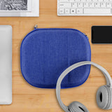 Geekria Shield Headphones Case Compatible with Sony WH-CH510, WH-CH520, MDR-ZX300, MDR-ZX310, MDR-XB200, Replacement Hard Shell Travel Carrying Bag with Cable Storage (Blue)