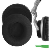 Geekria Comfort Velour Replacement Ear Pads for SONY MDR-V700DJ, MDR-Z700, MDR-V500DJ Headphones Ear Cushions, Headset Earpads, Ear Cups Cover Repair Parts (Black)