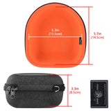 Geekria Shield Headphones Case for Foldable Over-Ear Headphones, Hard Shell Travel Carrying Bag, Compatible with JLab, Bose, V-MODA, Marshall Headsets (Dark Grey)