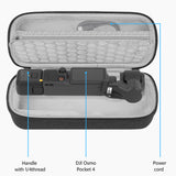 Geekria Carrying Case Compatible with DJI Osmo Pocket 4, Portable Shockproof Hard Shell Protective Storage Bag, Travel Organizer for Charger, Cable, SD Card and Accessories (Dark Grey)