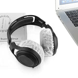 Geekria 100 Pairs Disposable Headphones Ear Cover for Large Over-Ear Headset Earcup, Stretchable Sanitary Ear Pads Cover, Hygienic Ear Cushion Protector (L / White)