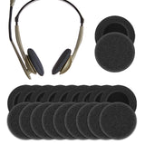 Geekria 10 Pairs 2 Inch (50mm) QuickFit Foam Replacement Ear Pads for AKG Koss Logitech Plantronics Rapoo Sennheiser Sony Headphones Ear Cushions, Headset Earpads, Ear Cups Cover (Black)