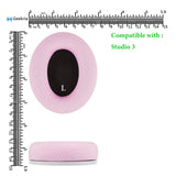 Geekria SNAP Magnetic Ear Pads for Beats Studio 2, Studio 3 Wireless Headphones, Series Easy Switch Ear Cushions, Exchange Earpads in Seconds (Pink Mesh Fabric, 1 Pair)