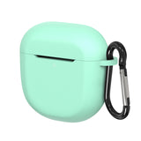 Geekria Silicone Case Cover Compatible with Bose QuietComfort Earbuds II True Wireless Earbuds, Protective Earphones Skin Cover with Keychain Hook, Front LED Visible (Green)