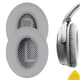 Geekria Replacement Ear Pads for Bose New QuietComfort, QC 45/ 35II/ 35IIGaming/ 35/ 25/ 15/ SE, AE 2/2i/2w, SoundTrue, SoundLink AE2 Headphones, Ear Cushions with Video Guide (Silver Grey)