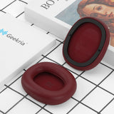 Geekria Elite Sheepskin Replacement Ear Pads for Bang & Olufsen Beoplay H95 (1266100) Headphones Ear Cushions, Repair Parts (Red)
