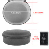 Geekria Shield Headphones Case Compatible with JBL TUNE 770NC, Tour ONE, Live 650 BTNC, TUNE 750NC, Live 500BT Case, Replacement Hard Shell Travel Carrying Bag with Cable Storage (Microfiber Grey)