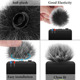Geekria for Creators Furry Windscreen Compatible with Rode Wireless GO Gen 3 III, GO 2, PRO, ME Mic DeadCat Wind Cover Muff, Fluff Cover Windshield, Wind Noise Reduction (Grey / 2 Pack)