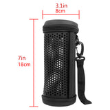 Geekria Pendant Speaker Case Cover, Compatible with JBL FLIP 5 Case, Protective Waterproof Soft Skin, Replacement Bluetooth Speakers Travel Carrying Case with Keychain Hook (Black)