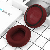 Geekria Comfort Mesh Fabric Replacement Ear Pads for SteelSeries Arctis Nova Pro Wired/ Nova1/ 1P/ 1X/ Nova3/ 3P/ 3X/ Nova4/ 4P/ Nova5/ 5P/ 5X/ Nova7/ 7P/ 7X Headphones Ear Cushions (Red)