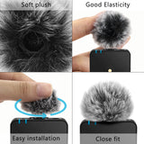 Geekria for Creators Furry Windscreen Compatible with Rode Wireless GO Gen 3 III, GO 2, PRO, ME Mic DeadCat Wind Cover Muff, Fluff Cover Windshield, Wind Noise Reduction (Grey / 3 Pack)