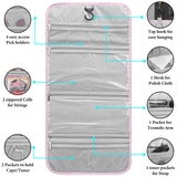Geekria Portable Guitar Accessories Storage Bag, Foldable Easy Access Pockets Case, Picks Parts Holder Bag (Pink Marble)