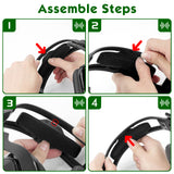 Geekria Velour Headband Pad, Compatible with Astro A40 TR, Headphones Replacement Band, Headset Head Top Cushion Cover Repair Part (Black)