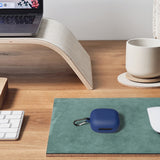 Geekria Silicone Case Cover Compatible with Soundcore by Anker C40i True Wireless Earbuds, Protective Earphones Skin Cover with Keychain Hook, Charging Port Accessible (Blue)