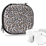Geekria NOVA On-Ear Headphones Case Compatible with JBL Tune 510BT/660NC/560BT/500BT, Jr 310BT, Replacement Hard Shell Travel Carrying Bag with Cable Storage (Leopard Print)