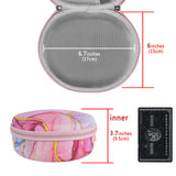Geekria NOVA Headphones Case Compatible with Sony WH-1000XM4, WH-1000XM3, MDR-1000X, WH-H910N, Replacement Hard Shell Travel Carrying Bag with Cable Storage (Pink Marble)