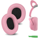 Geekria QuickFit Replacement Ear Pads for Razer Kraken V4/V4X/V4Pro/Kitty V2 Pro, Barracuda/Barracuda X Headphones Ear Cushions, Repair Parts (Pink)