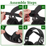 Geekria Flex Fabric Headband Pad Compatible with Corsair HS80 RGB, HS80 MAX Headphones Replacement Band, Repair Part (Black)