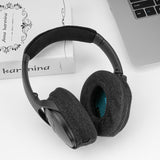 Geekria 2 Pairs Knit Headphones Ear Covers - Product Safety Certified - Washable & Stretchable Earcup Protectors for Over-Ear Headsets, Sweat Pads for Gym (Size M /Black Flowery Gray )