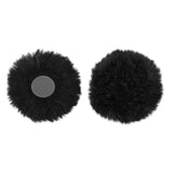 Geekria for Creators Furry Windscreen Compatible with Hollyland Lark M2 Wireless Mic, Mic DeadCat Wind Cover Muff, Fluff Cover Windshield, Wind Noise Reduction (Black / 2 Pack)