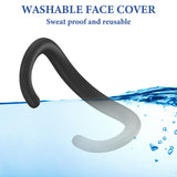 Geekria Silicone Face Pad Cover Compatible with Apple Vision Pro, Washable Anti-Leakage Cushion Pad Mask, Original Headset Replacement Accessories, VR Headset Face Shield (Black)