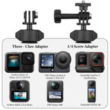 Geekria Action Camera Mount Clamp, Bike Motorcycle Handlebar, 360°Rotation, Compatible with GoPro Hero 13, DJI Osmo Action 6, Insta360 Ace Pro 2, Suitable for Bicycling, Motocross (Black)