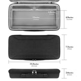 Geekria 65% Keyboard Hard Shell Case, Compatible with Razer Huntsman V3 Pro Mini, ASUS ROG Falchion Ace HFX 65%, Keychron Q2/ Q2 Pro/ V2, Travel Carrying Bag for 68 Keys Keyboard (Dark Gray)